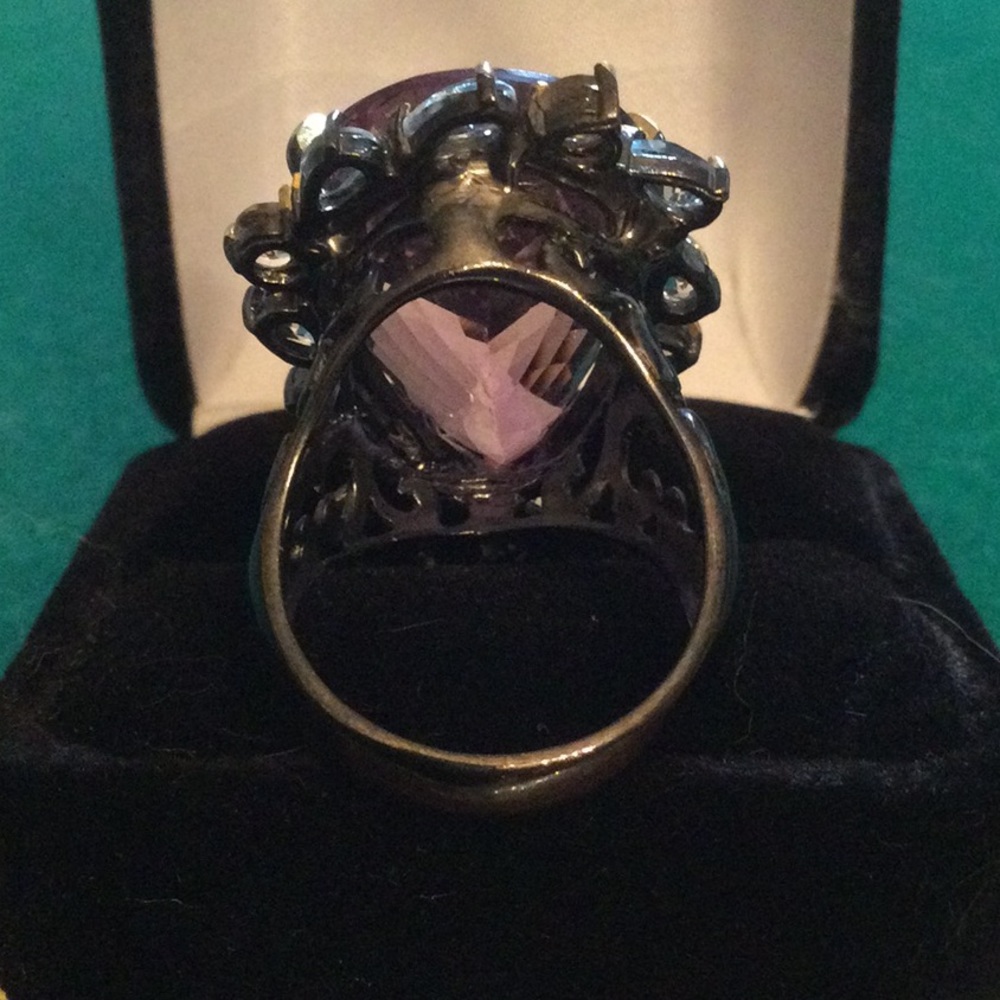 Super Stunning Genuine Top Quality Brazilian Amethyst Ring - Picture 10 of 14